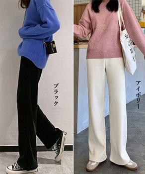 裏起毛 コーデュロイパンツ レディース冬 SK18447425-1945 送料無料 即日発送-1