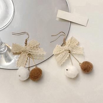 リボンピアス レディース ポンポンピアス 送料無料 即日発送-9