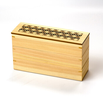 和食器 ひのき細密料理箱 スリム 青海波 麻の葉 七宝 送料無料-9