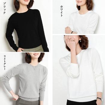 クルーネック ニットプルオーバー 春秋冬 送料無料 即日発送-5