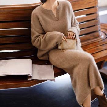 こなれ感 ニットセットアップ 上品 送料無料 即日発送-5