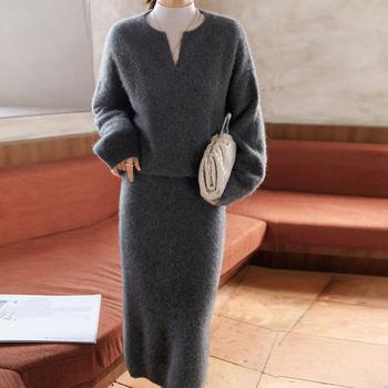 こなれ感 ニットセットアップ 上品 送料無料 即日発送-7