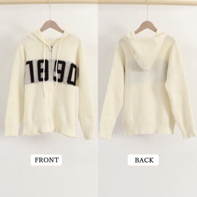 フード付き ニットカーディガン 秋冬服 送料無料 即日発送-2