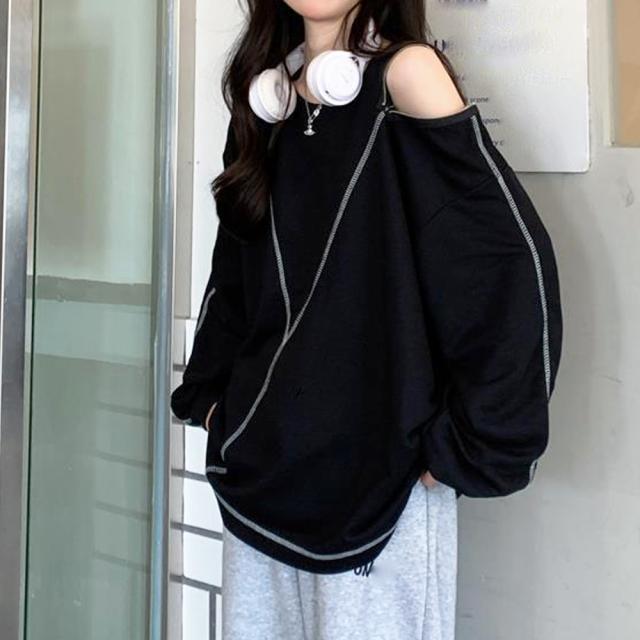 ロングTシャツ カットソー 春秋冬 無地 送料無料 即日発送-8