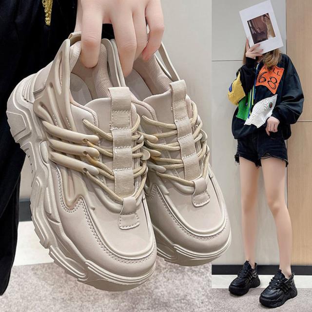 スニーカー ダッドスニーカー 厚底 レディース 送料無料 即日発送-5