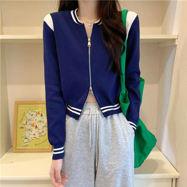 ニットジャケット クロップド丈 セーター 送料無料 即日発送-7