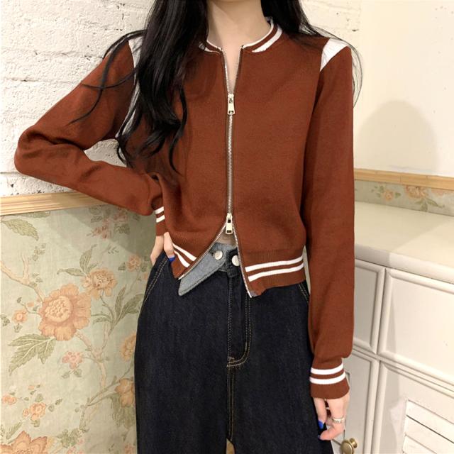 ニットジャケット クロップド丈 セーター 送料無料 即日発送-8