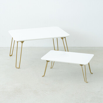 ニーナ 幅45折りたたみテーブル 机 ローテーブル ミニサイズ パステル 折れ脚 インテリア 送料無料-14