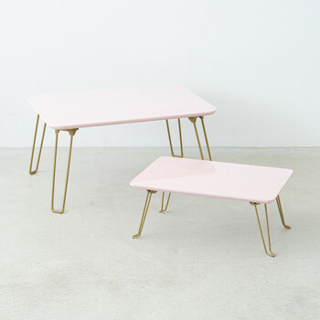 ニーナ 幅45折りたたみテーブル 机 ローテーブル ミニサイズ パステル 折れ脚 インテリア 送料無料-15