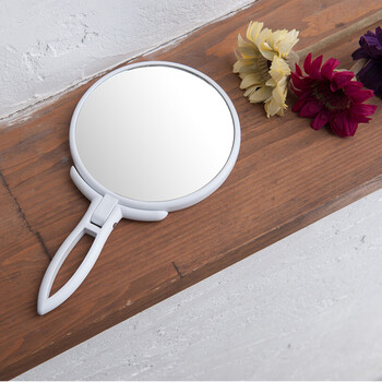 卓上としても使える2WAYミラー 手鏡 BALLOON 3倍鏡 拡大鏡 丸型 飛散防止 角度調整 メイク 完成品 送料無料-3