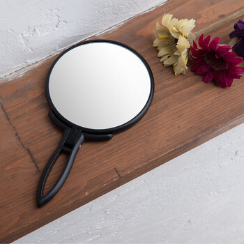 卓上としても使える2WAYミラー 手鏡 BALLOON 3倍鏡 拡大鏡 丸型 飛散防止 角度調整 メイク 完成品 送料無料-4