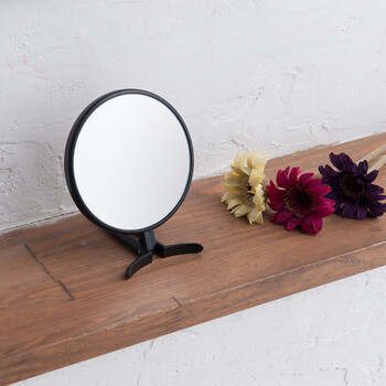 卓上としても使える2WAYミラー 手鏡 BALLOON 3倍鏡 拡大鏡 丸型 飛散防止 角度調整 メイク 完成品 送料無料-7