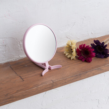 卓上としても使える2WAYミラー 手鏡 BALLOON 3倍鏡 拡大鏡 丸型 飛散防止 角度調整 メイク 完成品 送料無料-8