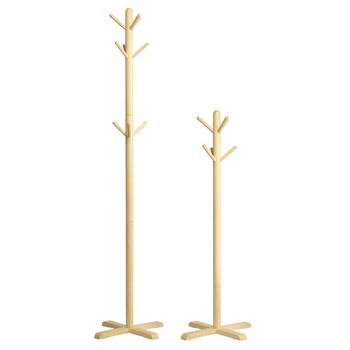 もく-リビングハンガー ナチュラル 北欧風 収納 2WAY 木製 キッズ ポールスタンド 送料無料-3