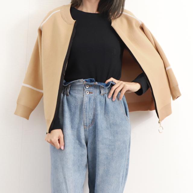 ジップアップニットジャケット レディース 送料無料 即日発送-8