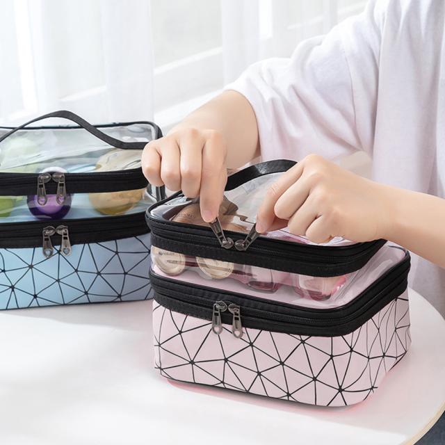 メイクポーチ 大容量 持ち運び収納バッグ 送料無料 即日発送-9