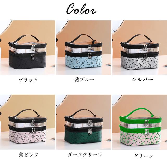 メイクポーチ 大容量 持ち運び収納バッグ 送料無料 即日発送-1