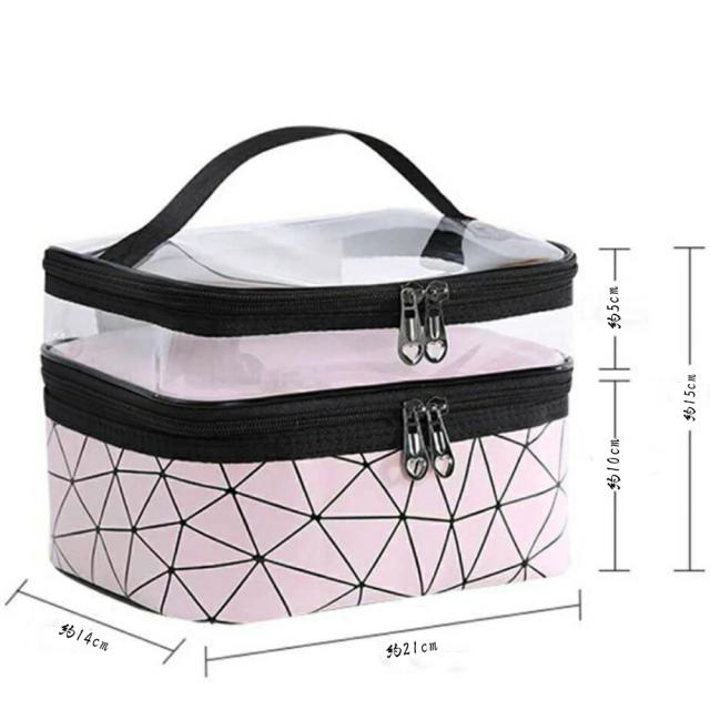 メイクポーチ 大容量 持ち運び収納バッグ 送料無料 即日発送-2
