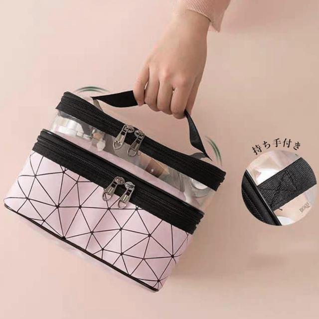 メイクポーチ 大容量 持ち運び収納バッグ 送料無料 即日発送-4