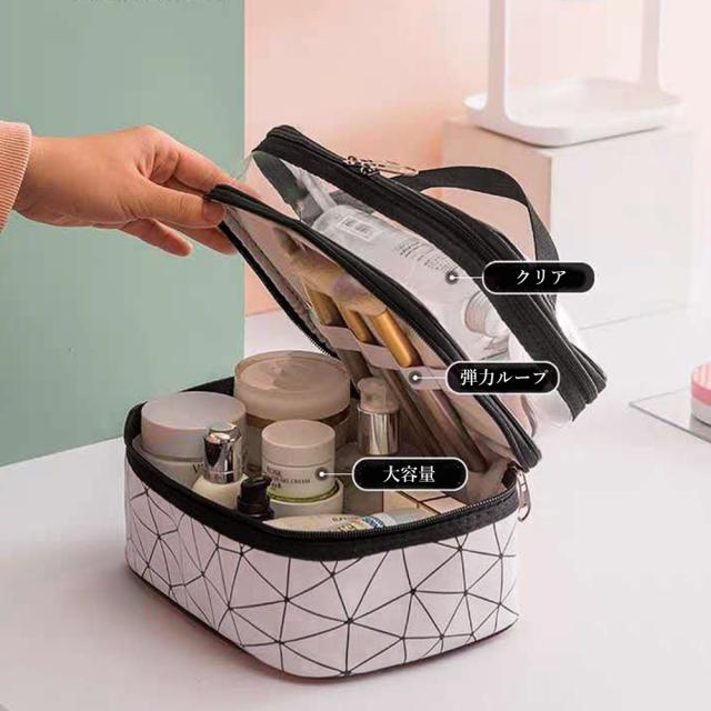 メイクポーチ 大容量 持ち運び収納バッグ 送料無料 即日発送-5