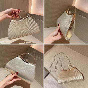 プリーツパーティーバッグ クラッチバッグ 送料無料 即日発送-2