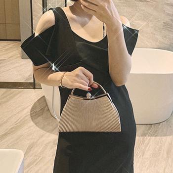 プリーツパーティーバッグ クラッチバッグ 送料無料 即日発送-4