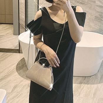 プリーツパーティーバッグ クラッチバッグ 送料無料 即日発送-5