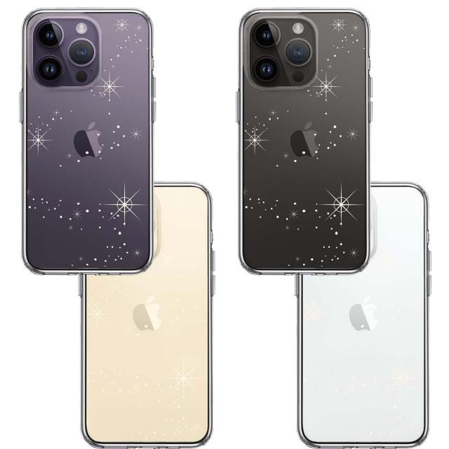 iPhone14Pro ケース クリア天の川 スマホケース 側面ソフト 背面ハード ハイブリッド 送料無料-1