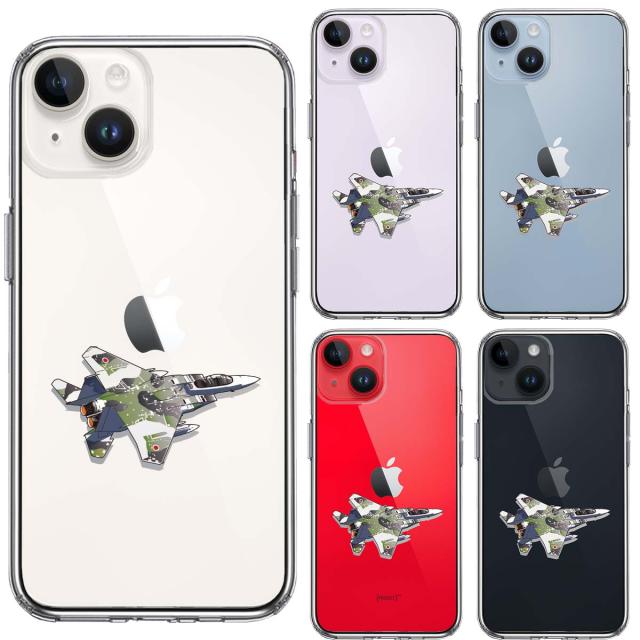 iPhone14Plus ケース クリア航空自衛隊 F 15J アグレッサー スマホケース 側面ソフト 背面ハード ハイブリッド 送料無料-1
