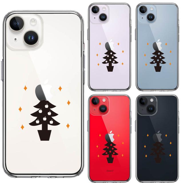 iPhone14Plus ケース クリアChristmas tree クリスマス スマホケース 側面ソフト 背面ハード ハイブリッド 送料無料-1