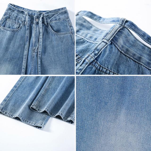 ウォッシュドデニムパンツ レディース 送料無料 即日発送-3