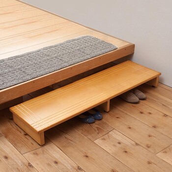 木製玄関踏み台 120cm 北欧風 玄関 介護 収納 天然木 木目 収納 ワイド 大きい 完成品 送料無料-1