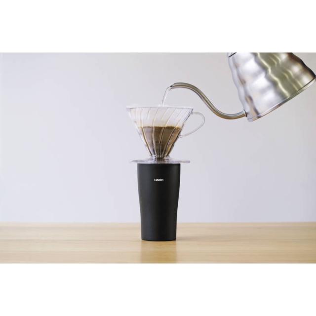 ハリオ フタ付き保温タンブラー300 STF 300 B ブラック ギフト対応可 送料無料-1