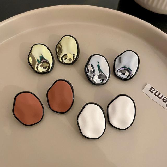 サークルプレートピアス レディースレトロ 送料無料 即日発送-6