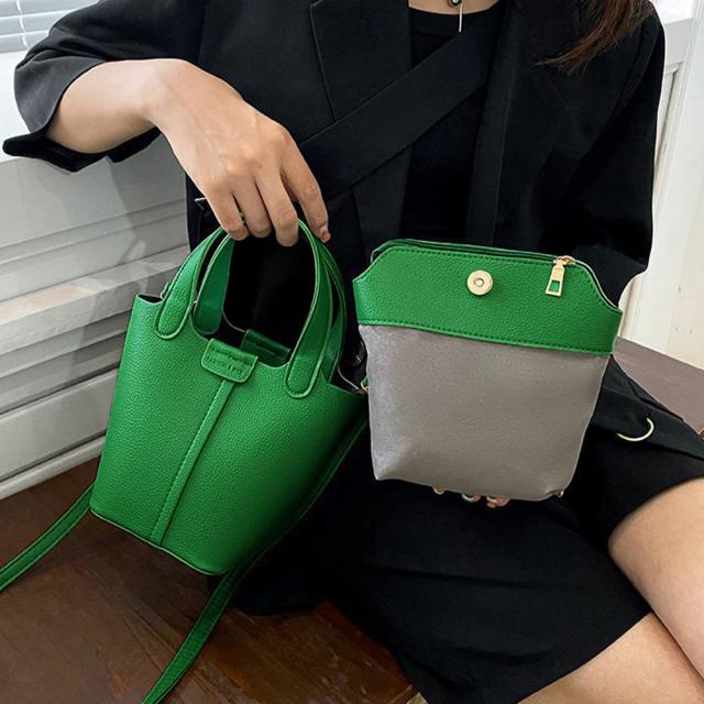 バケツ型 PUレザー ハンドバッグ 春夏 送料無料 即日発送-7