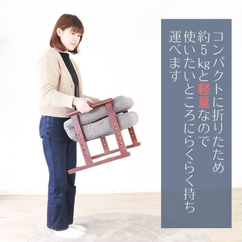 座椅子 木製高座椅子 グレー 送料無料-2