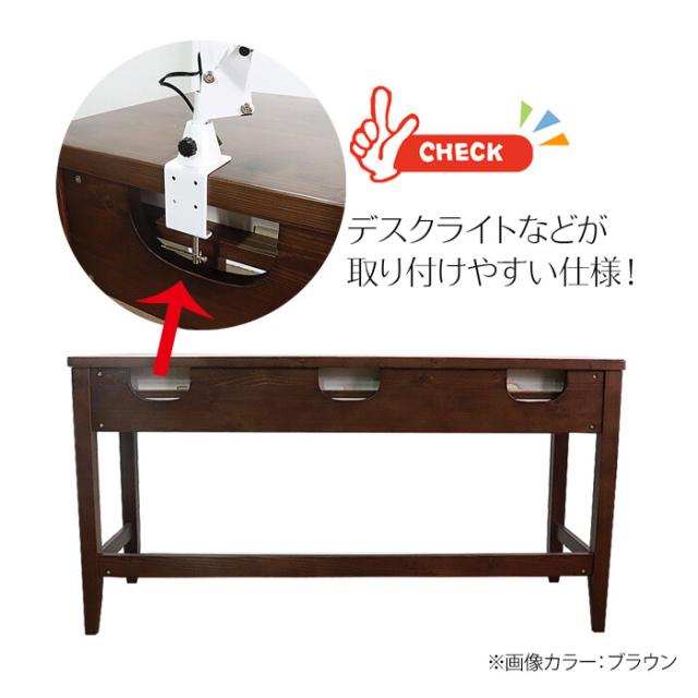 変哲もないリビングデスク 幅140×奥行45cm ナチュラル 送料無料-3