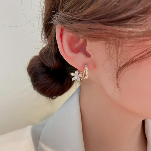 ピアス 花モチーフ レディース きらきら 送料無料 即日発送-6