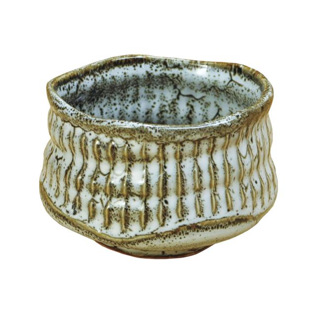 削ぎ目 抹茶碗 ゆず白 シルバー ゆず赤 日本製 美濃焼 送料無料-3