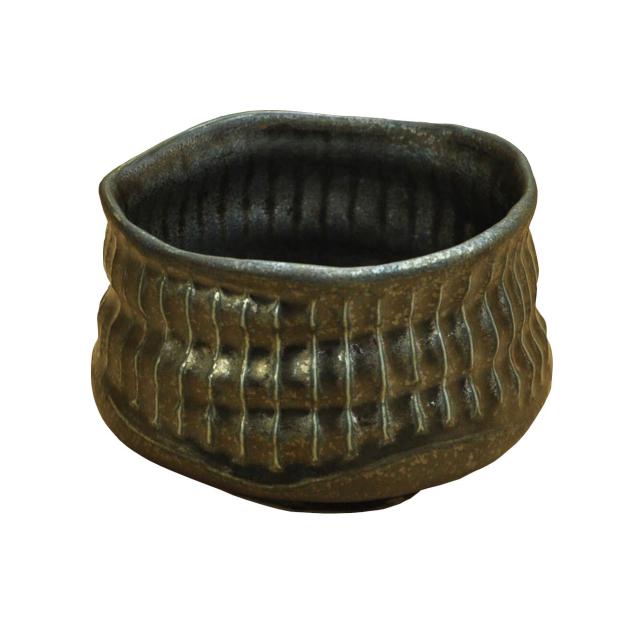 削ぎ目 抹茶碗 ゆず白 シルバー ゆず赤 日本製 美濃焼 送料無料-4