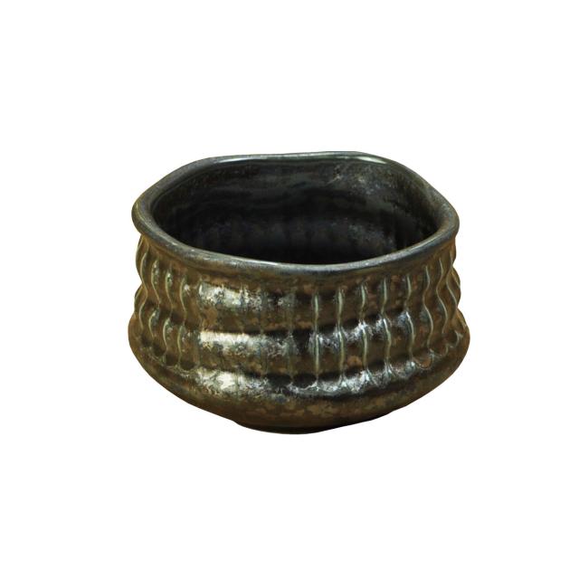 削ぎ目 姫抹茶碗 ゆず白 シルバー ゆず赤 日本製 美濃焼 送料無料-4