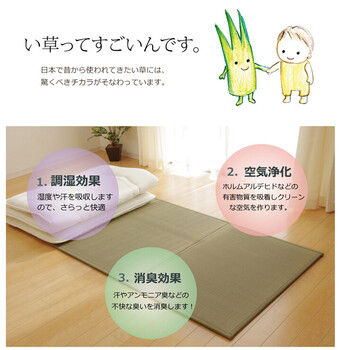 日本製 折りたたみ セミダブル約120×210cm マットレス い草マットレス 送料無料-10