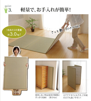 日本製 折りたたみ セミダブル約120×210cm マットレス い草マットレス 送料無料-13