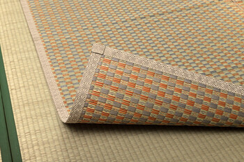 純国産 い草花ござ 約261×261cm 西条 送料無料-16