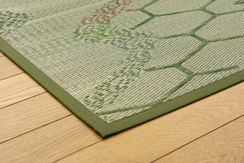 カーペット い草花ござ カーペット 本間4.5畳 流水 送料無料-8