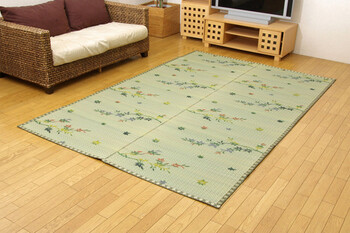 カーペット い草花ござカーペット 約286.5×286cm 嵐山 送料無料-6
