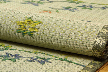 カーペット い草花ござカーペット 約286.5×286cm 嵐山 送料無料-7