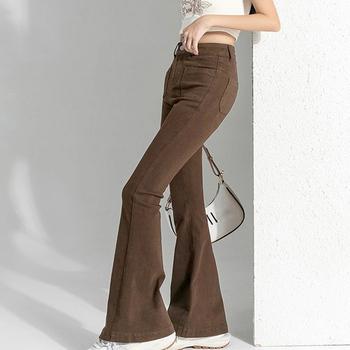 フレアデニムパンツ ハイウエスト 送料無料 即日発送-6