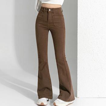 フレアデニムパンツ ハイウエスト 送料無料 即日発送-7