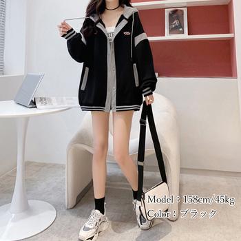 パーカーレディース 春秋薄手 スウェット 送料無料 即日発送-5